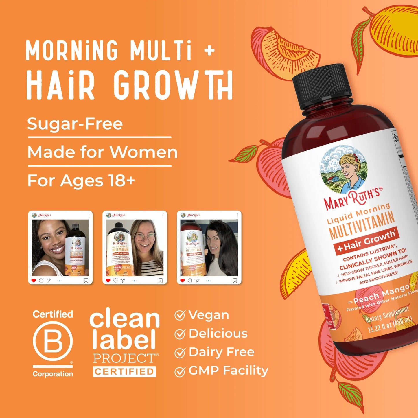 Liquid Morning Multivitamin + HairGrowth